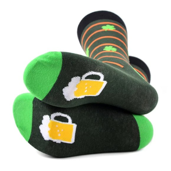 Men's Clover Pattern Socks~Clover Socks~St. Patrick's Socks~St. Patty's Socks - Picture 3 of 5